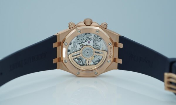 audemars piguet royal oak chronograph 26240or rose gold blue dial 2023 full set