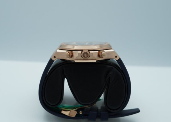 audemars piguet royal oak chronograph 26240or rose gold blue dial 2023 full set