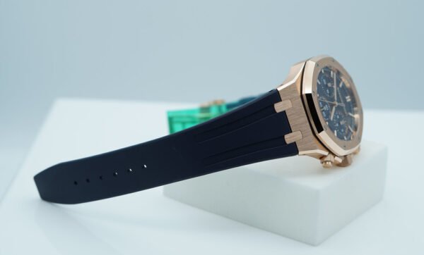 audemars piguet royal oak chronograph 26240or rose gold blue dial 2023 full set